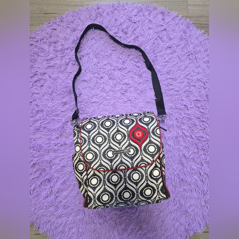 Petunia Pickle Bottom Black and White Crossbody/Backpack  Bag